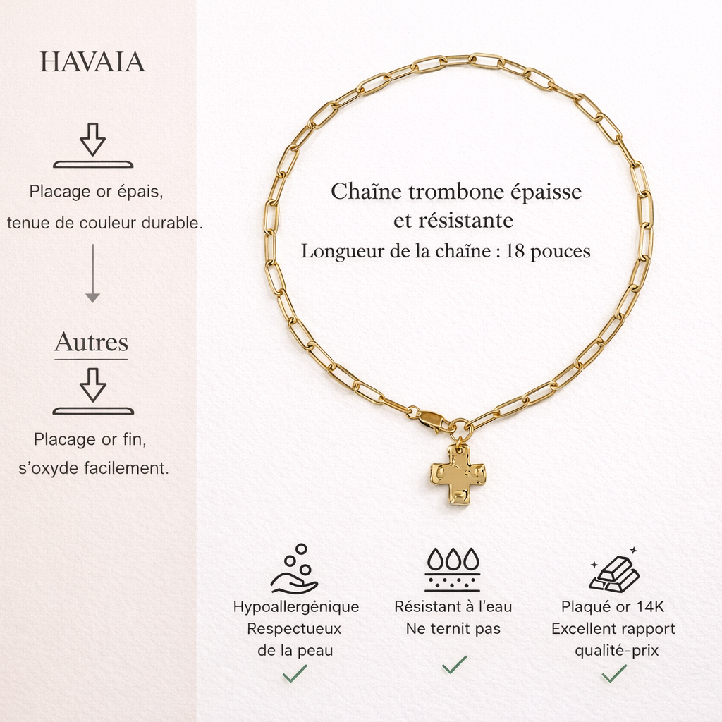 CHUNKY CROSS CHAIN NECKLACE