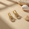 STONE LINK EARRINGS